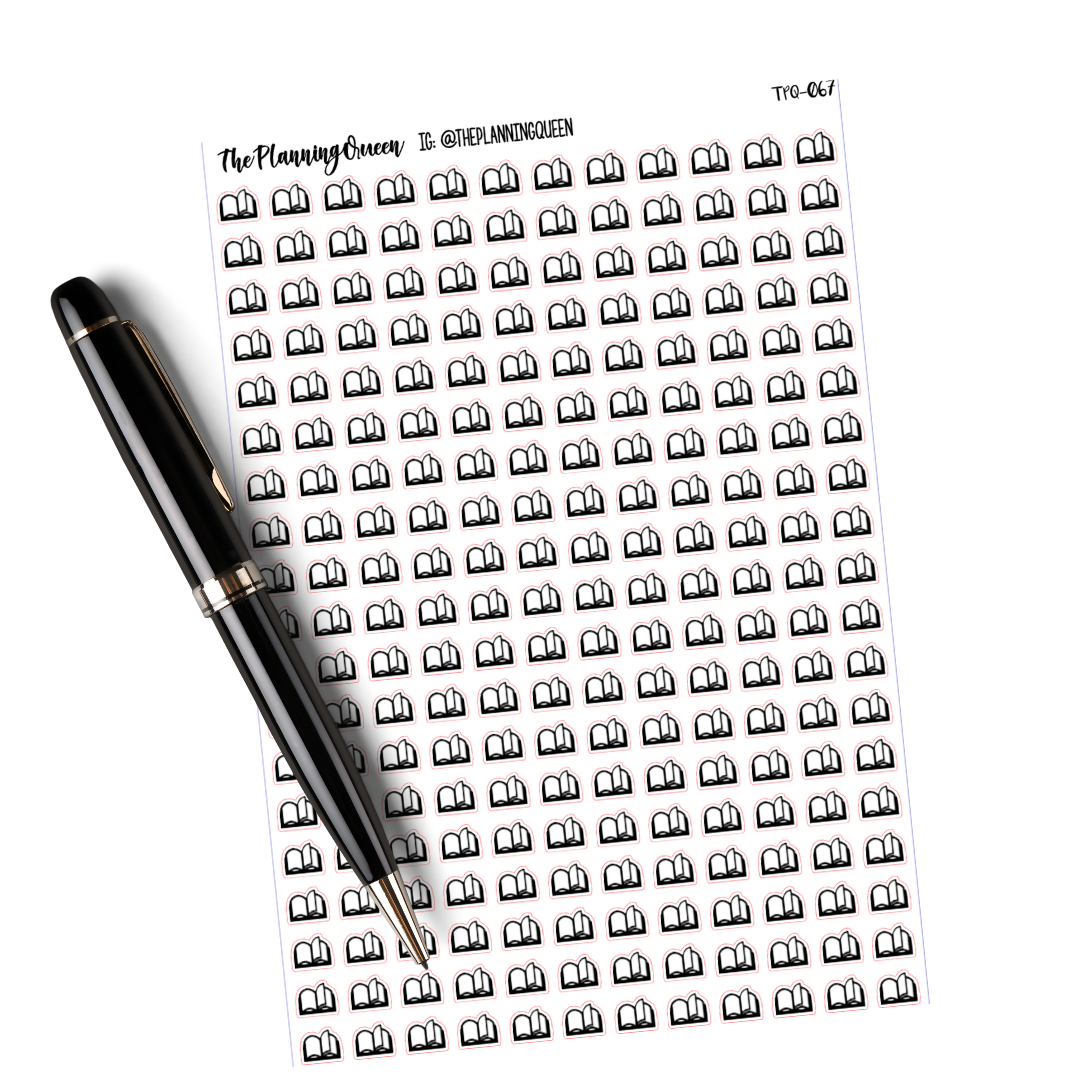 Book Icon Planner 228 Stickers | Reading Stickers, Gift Idea for Planners and Readers, Planner Stickers, For Books and Planners, Reading Journals