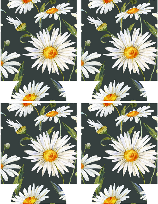 Introducing the "Daisy Coozie" - The Perfect Floral Beverage Insulator! 4 Count Coozie Pack