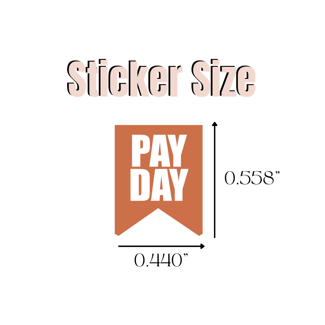 Payday Budget Stickers, Payday Flag Stickers, Decorative Planning Stickers, 180 stickers, 2 sheets, planner stickers productivity, calendar stickers for adults planner, planner stickers for adults