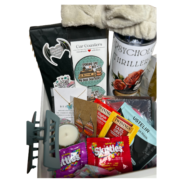 Wrapped in Words | Book Lover Gift Box – Choose Your Genre (Romance, Fantasy, Thriller) – Self-Care & Surprise Book Box for Readers - Reader gift set - Curated book box
