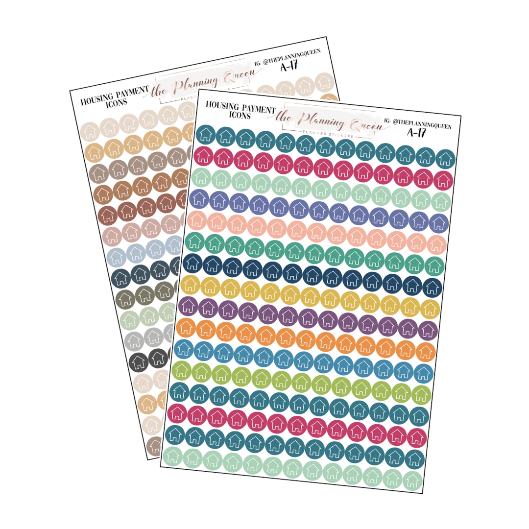 House Icon Planner Stickers, Small house stickers, Home stickers for c ...