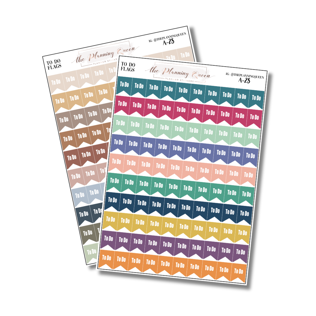 To Do Page Flag Stickers, To Do Sticker, Checklist Stickers for Planners, Functional Planner Stickers, Multicolor Planner Stickers, Calendar Stickers for Adults, 200 Stickers