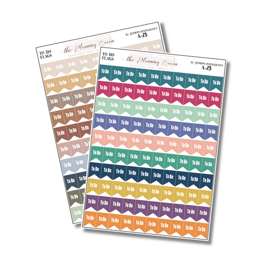 To Do Page Flag Stickers, To Do Sticker, Checklist Stickers for Planners, Functional Planner Stickers, Multicolor Planner Stickers, Calendar Stickers for Adults, 200 Stickers