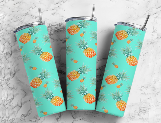 Tropical Delight: Pineapple Paradise 20oz Insulated Tumbler