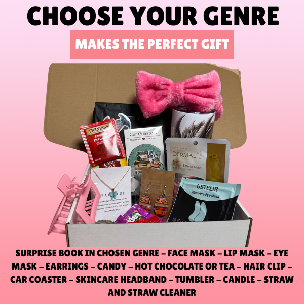 Wrapped in Words | Book Lover Gift Box – Choose Your Genre (Romance, Fantasy, Thriller) – Self-Care & Surprise Book Box for Readers - Reader gift set - Curated book box