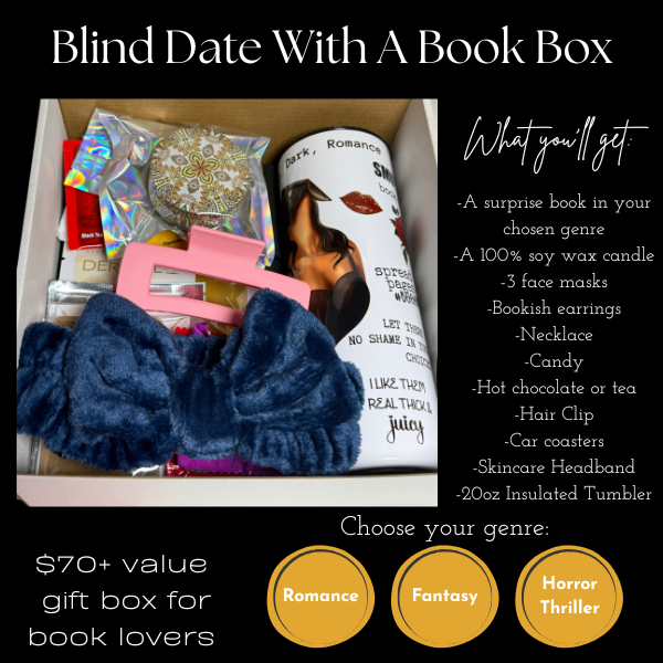 Wrapped in Words | Book Lover Gift Box – Choose Your Genre (Romance, Fantasy, Thriller) – Self-Care & Surprise Book Box for Readers - Reader gift set - Curated book box