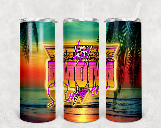 Hot Mom Summer | 20oz Insulated Tumbler w/ Metal Reusable Straw