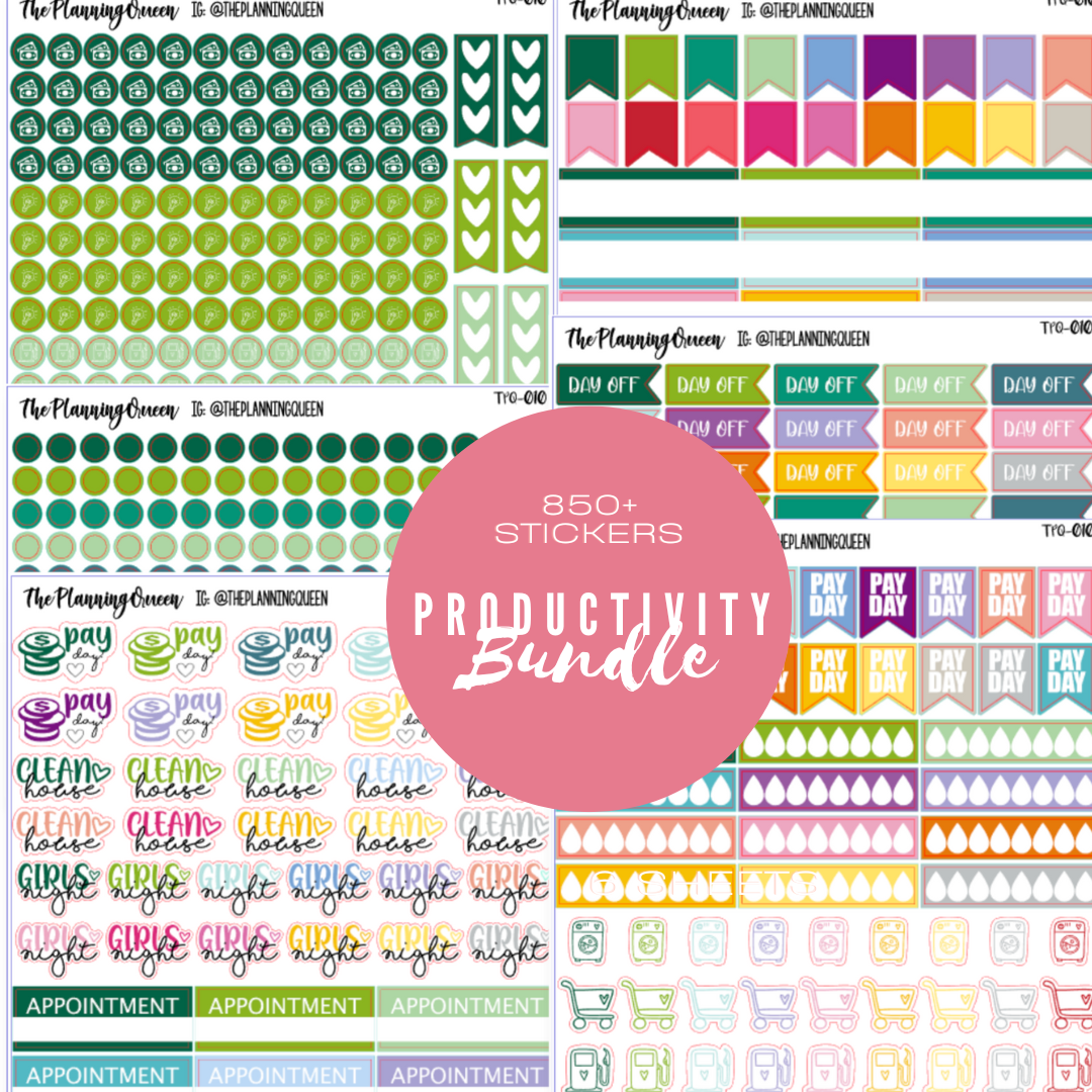 TPQ-010 Productivity Bundle | 850+ Stickers