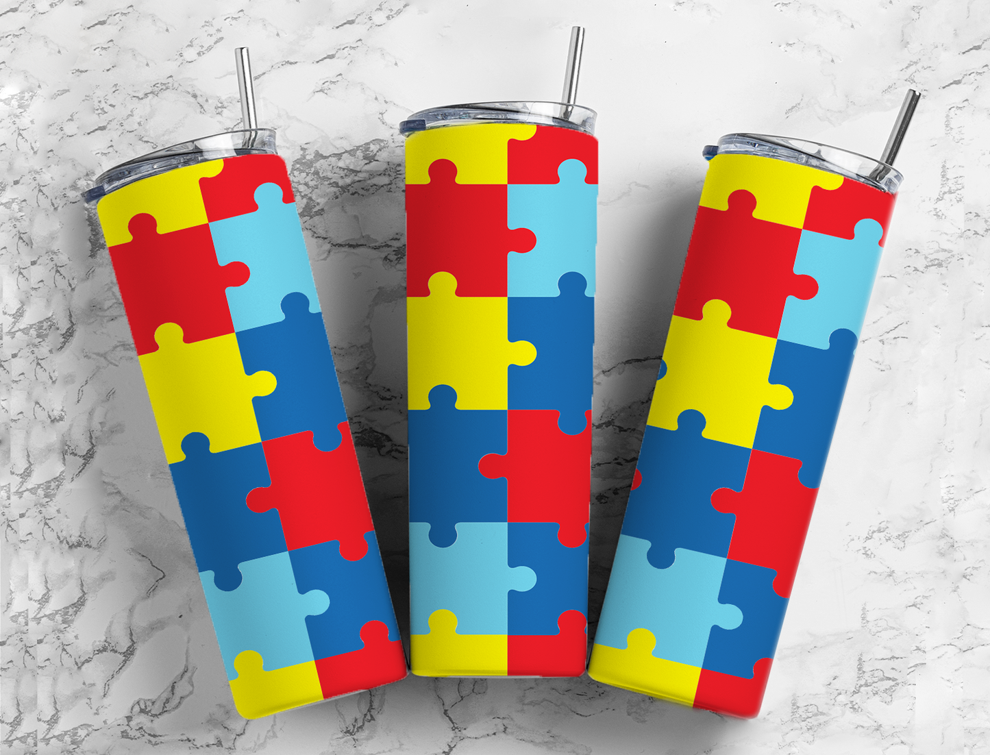 Autism Awareness 20 oz Insulated Tumbler | Awareness for Autism cup, Gift idea, Puzzle Piece Tumbler